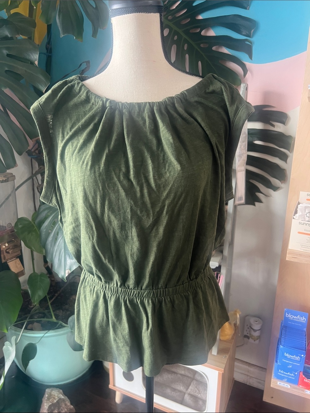 Banana Republic Malibu Tee open back cinch top size S